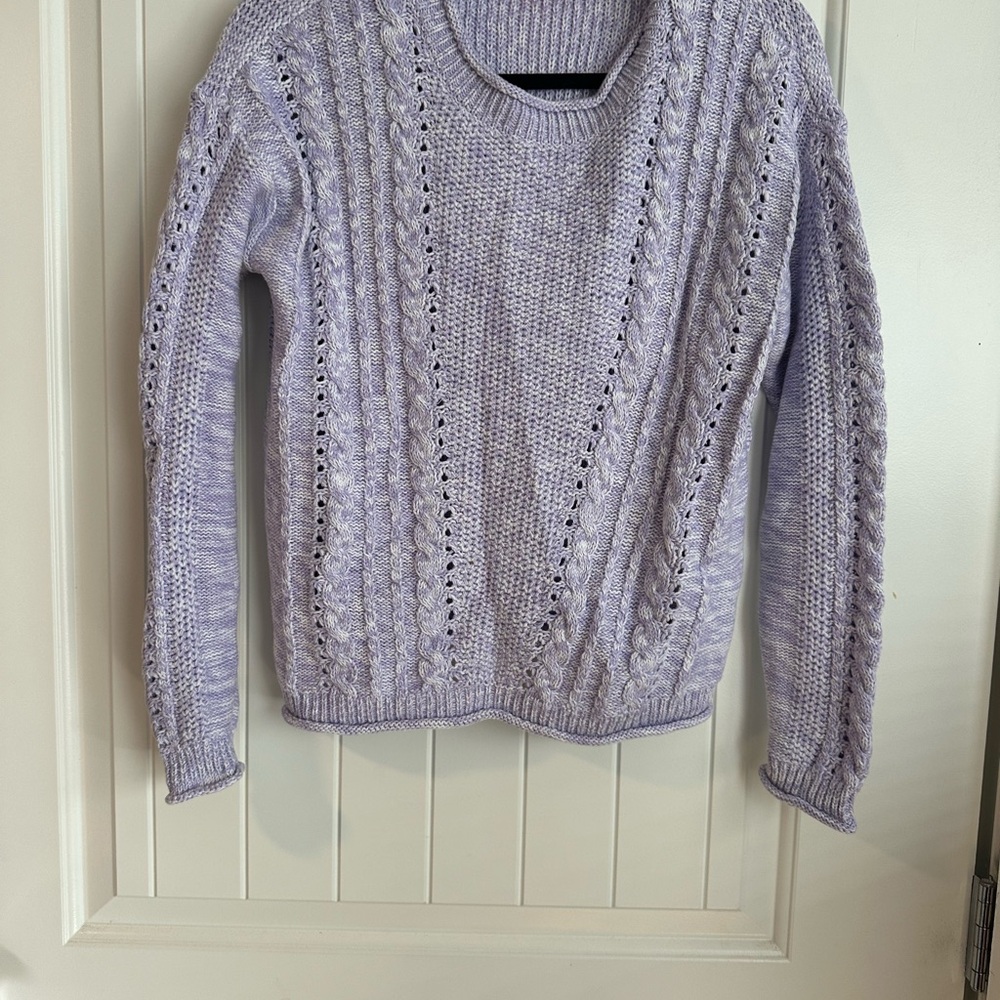 LILLY PULITZER Lavender Cable Knit Women's Sweater